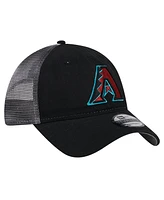 New Era Men's Black Arizona Diamondbacks Team Slick Trucker 9TWENTY Adjustable Hat