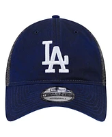 New Era Men's Royal Los Angeles Dodgers Team Slick Trucker 9TWENTY Adjustable Hat