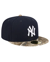 New Era Men's Navy York Yankees Realtree Camo 59FIFTY Fitted Hat