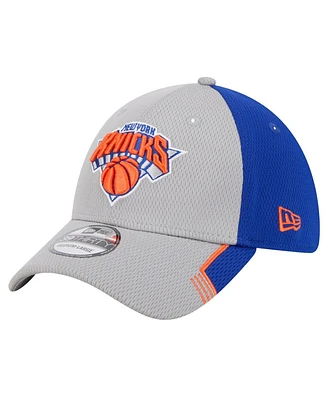 New Era Men's Gray/Blue York Knicks Active Trim 39THIRTY Flex Hat