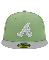 New Era Men's Green/Gray Atlanta Braves Two-Tone Color Pack 59FIFTY Fitted Hat