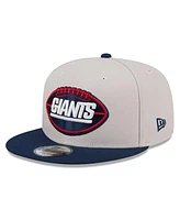 New Era Men's Stone/Navy New York Giants 2024 Sideline Historic 9FIFTY Snapback Hat