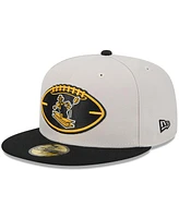 New Era Men's Stone/Black Pittsburgh Steelers 2024 Sideline Historic 59FIFTY Fitted Hat