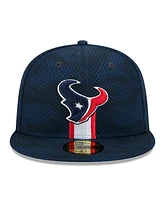 New Era Men's Navy Houston Texans 2024 Sideline 59FIFTY Fitted Hat