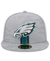 New Era Men's Gray Philadelphia Eagles 2024 Sideline 59FIFTY Fitted Hat