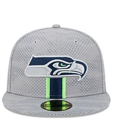 New Era Men's Gray Seattle Seahawks 2024 Sideline 59FIFTY Fitted Hat