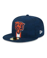 New Era Men's Navy Chicago Bears 2024 Sideline 59FIFTY Fitted Hat