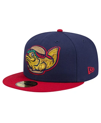 New Era Men's Navy Fort Myers Mighty Mussels Theme Night Groupers 59FIFTY Fitted Hat