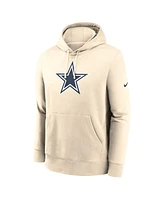 Nike Men's Natural Dallas Cowboys Fan Gear Club Logo Pullover Hoodie