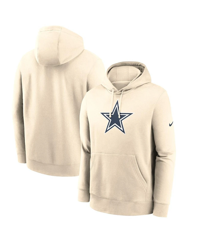 Nike Men's Natural Dallas Cowboys Fan Gear Club Logo Pullover Hoodie