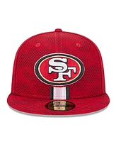 New Era Men's Scarlet San Francisco 49ers 2024 Sideline 59FIFTY Fitted Hat