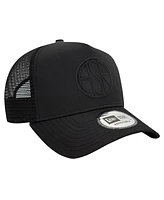 New Era Men's Black As Roma A-Frame Trucker 9FORTY Adjustable Hat