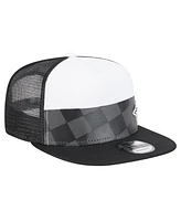 New Era Men's Black Toronto Blue Jays Checkmate Trucker 9FIFTY Snapback Hat