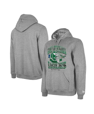 New Era Men's Heather Gray Philadelphia Eagles Retro Pullover Hoodie