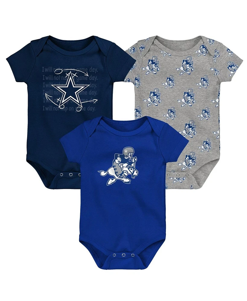 Outerstuff Baby Dallas Cowboys Team Starter 3-Pack Bodysuit Set