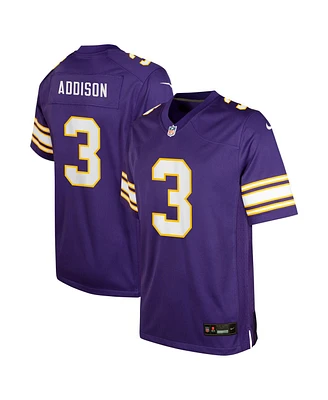 Nike Big Boys and Girls Jordan Addison Purple Minnesota Vikings Alternate Player Game Jersey