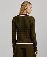 Lauren Ralph Lauren Women's Cable-Knit Cotton Cricket Sweater