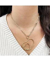 The Lovery Extra Large Gold Double Open Heart Charm