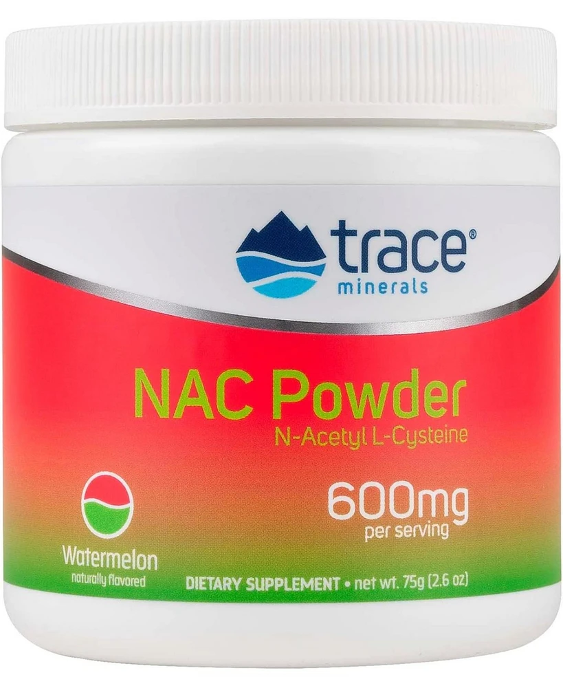 Trace Minerals Nac Powder with N-Acetyl L-Cysteine Amino Acids | 600 mg to Support Immune System and Normally Functioning Liver and Kidneys | Natural