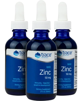 Trace Minerals Liquid Ionic Zinc | 50 mg Zinc with Magnesium | Supports Immune System, Digestion, Growth