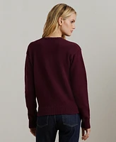 Lauren Ralph Women's Intarsia-Knit Vizsla Cotton Sweater