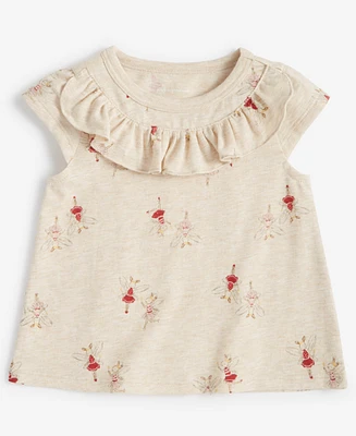 First Impressions Baby Girls Ruffled Fairy-Print Short-Sleeve T-Shirt, Created for Macy's