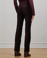 Lauren Ralph Women's Stretch Velvet Straight-Leg Pants