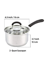 1 Quart Stainless Steel Sauce Pot with Lid ,Stay Cool Handle