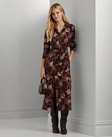 Lauren Ralph Women's Belting-Print Crepe Shirtdress, Regular & Petite