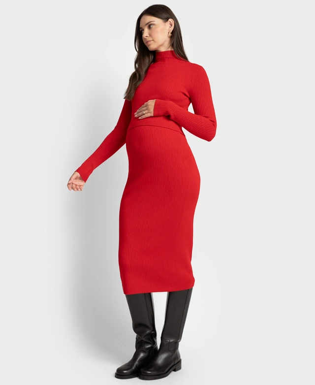 Seraphine Women's Ribbed Maternity Dress | MainPlace Mall Seraphine Women's Ribbed Maternity Dress | MainPlace Mall