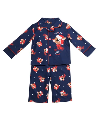 Rashti & Toddler Boys Rudolph Reindeer 2-Piece Pajama Set