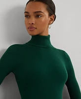 Lauren Ralph Petite Ribbed Turtleneck Sweater