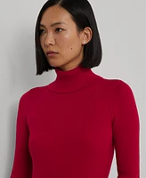 Lauren Ralph Petite Ribbed Turtleneck Sweater