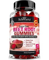 BioSchwartz Sugar Free Beet Root Gummies - Nitric Oxide Beet Chews Infused with Coconut Oil for Highest Absorption