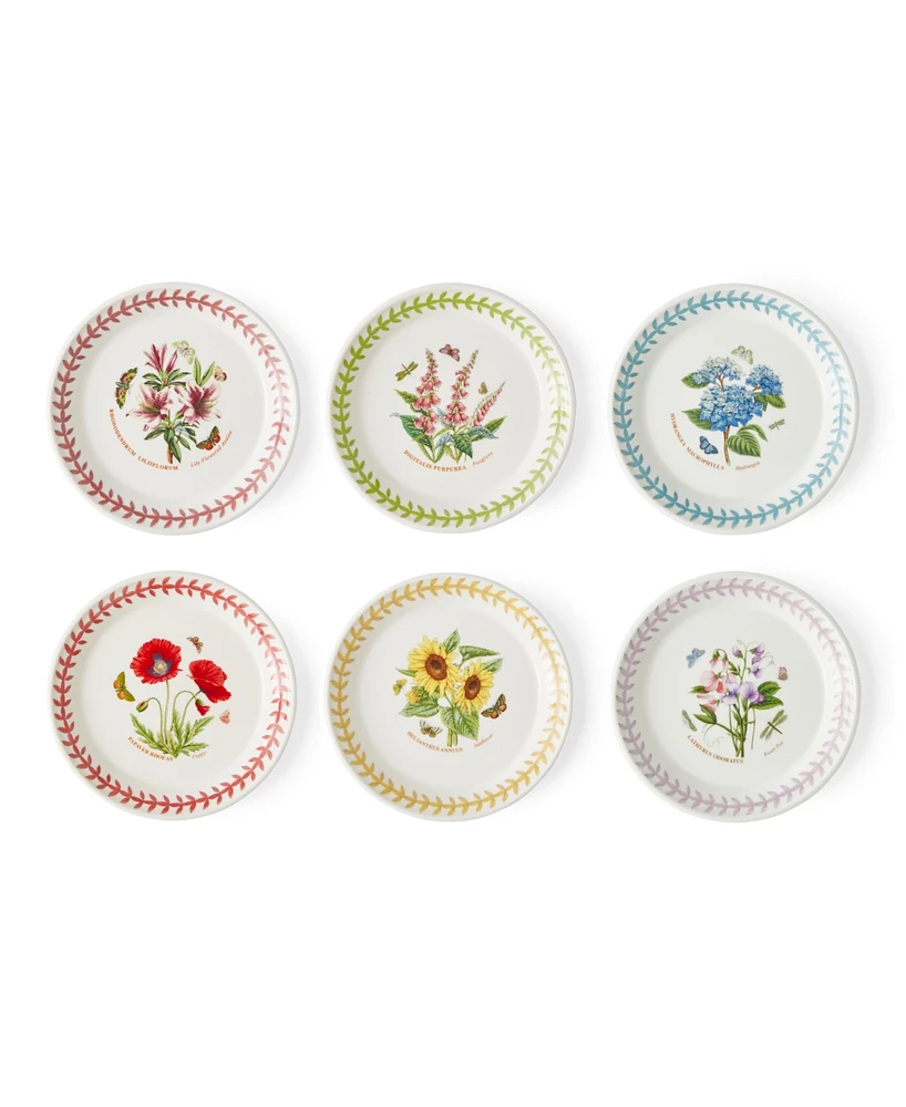 Portmeirion Botanic Garden Meadow Assorted Bread Plates, Set of 6