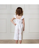 Hope & Henry Little Girls Scallop Edge Tie-Waist Jumpsuit