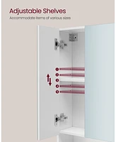 Slickblue Wide Bathroom Mirror with Integrated Storage for Organized and Elegant Spaces