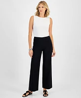 Jm Collection Women's Side-Seam-Embellished Wide-Leg Pants, Created for Macy's