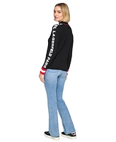 Karl Lagerfeld Paris Women's Mock-Neck Logo Sweater