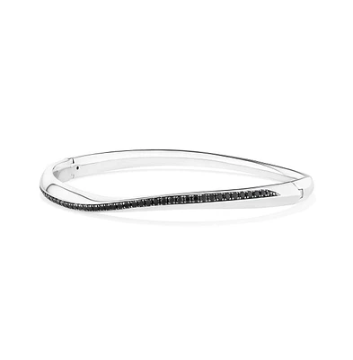 Judith Ripka Nova Stack Bangle with Black Spinel