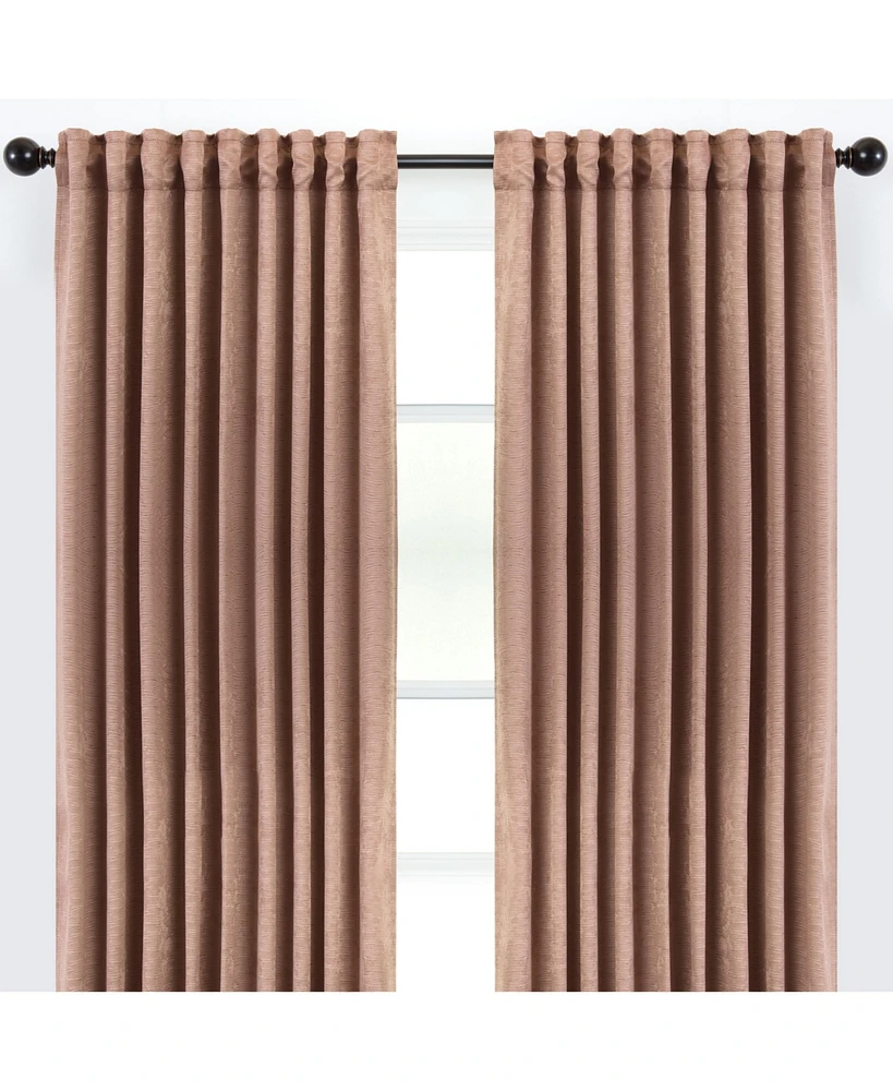 Chanasya Premium 2-Panel Classy Embossed Floral Textured Curtains - Back Tab, Ring Tab for Windows Living Room Bedroom