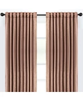 Chanasya Premium 2-Panel Classy Embossed Floral Textured Curtains - Back Tab, Ring Tab for Windows Living Room Bedroom