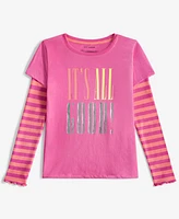 Epic Threads Little & Big Girls It's All Good Graphic Layered-Look T-Shirt, Created for Macy's