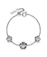 Olivia Burton Women's Tudor Rose Silver Tone Bracelet