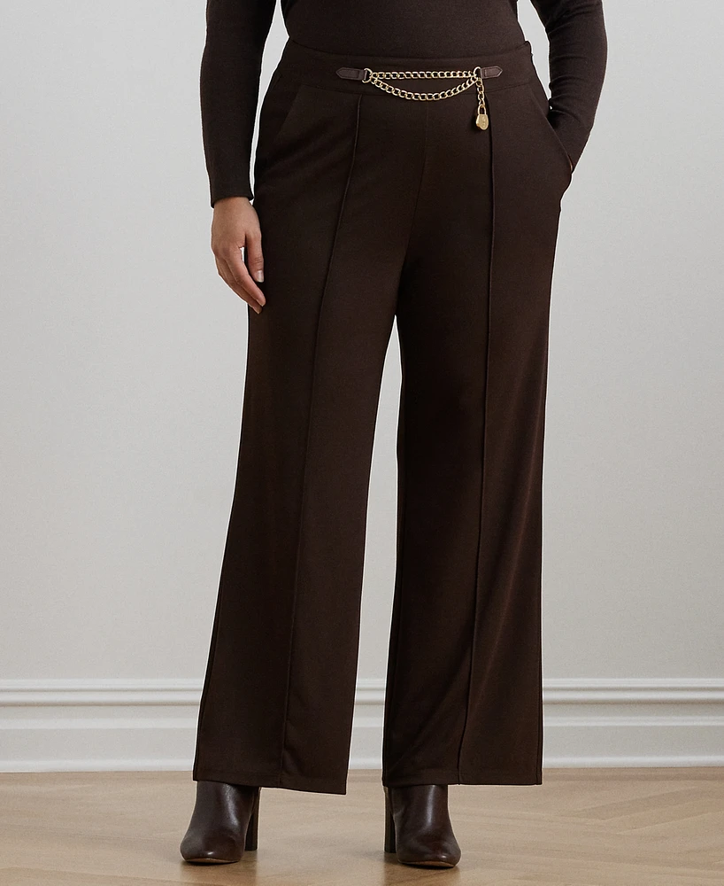 Lauren Ralph Plus Wide-Leg Pants