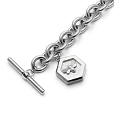 Olivia Burton Women's Minima Bee Silver Tone Toggle Bracelet