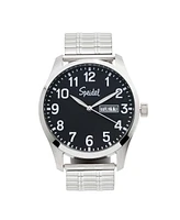 Speidel Men's Essential Watch With Twist-o-Flex Dual Tone Black