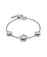 Olivia Burton Women's Tudor Rose Silver Tone Bracelet