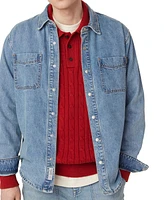 Frank And Oak Men's Loose-Fit Button-Down Denim Shirt