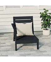 WestinTrends Outdoor Patio Hdpe Left Arm Facing Deep Seating Corner Chair